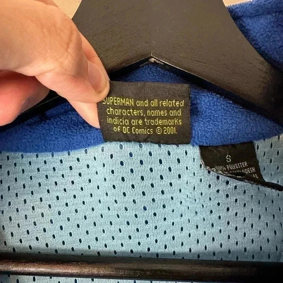 Vintage  2001 Supergirl 1/4 Zip Fleece Sweatshirt Small - Picture 5 of 5